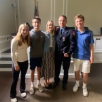 (PHOTO: Rye FD Lieutenant Ryan Prata with his family: Olivia, Tyler, wife Allison, (Prata) and Ben.)