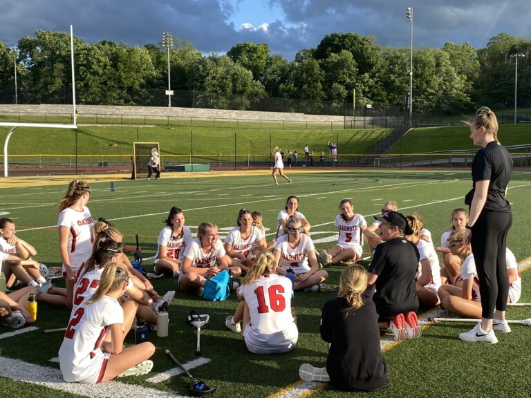 (PHOTO: The Rye Girls Varsity Lacrosse team on TUesday.)