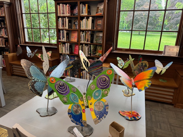 (PHOTO: The 2024 Rye's Above public art installation: these smaller sculptures are viewable in shops along downtown Purchase Street.)