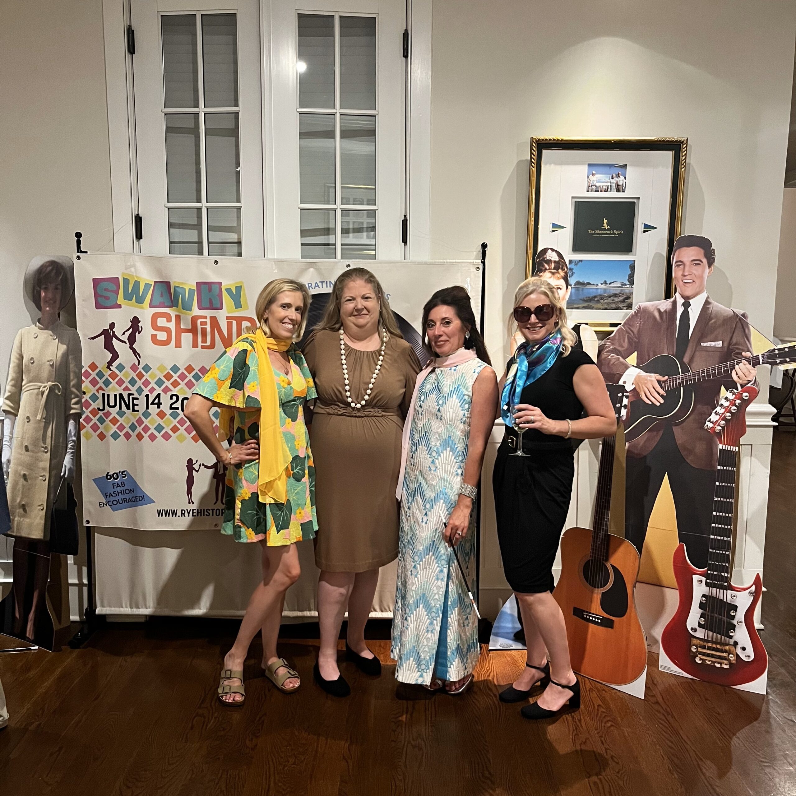 From left to right: Allison Young, Vanessa Mayo, Jackie Jenkins, and Kendra Moran, Board ofTrustees members of the Rye Historical Society, with Board President Jackie Jenkins.
