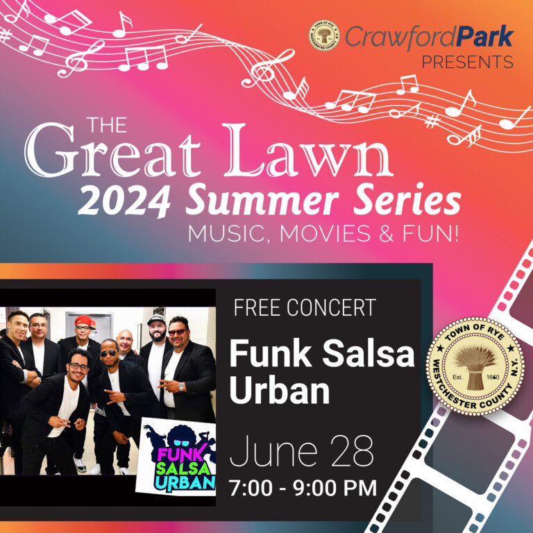 Crawford Park Great Lawn Summer Concert Series 2024 Presents – Funk Salsa Urban