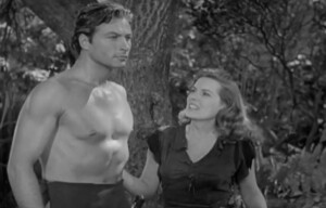 (PHOTO: Lex Barker and Brenda Joyce in Tarzan's Magic Mountain.)