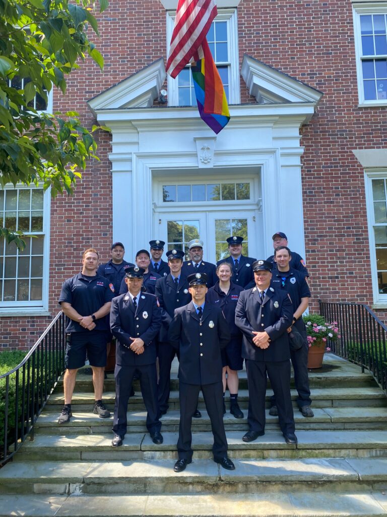 (PHOTO: Rye FD gathered for the swearing in of Lieutenant Joseph Ganci at Rye City Hall on June 10, 2024.)