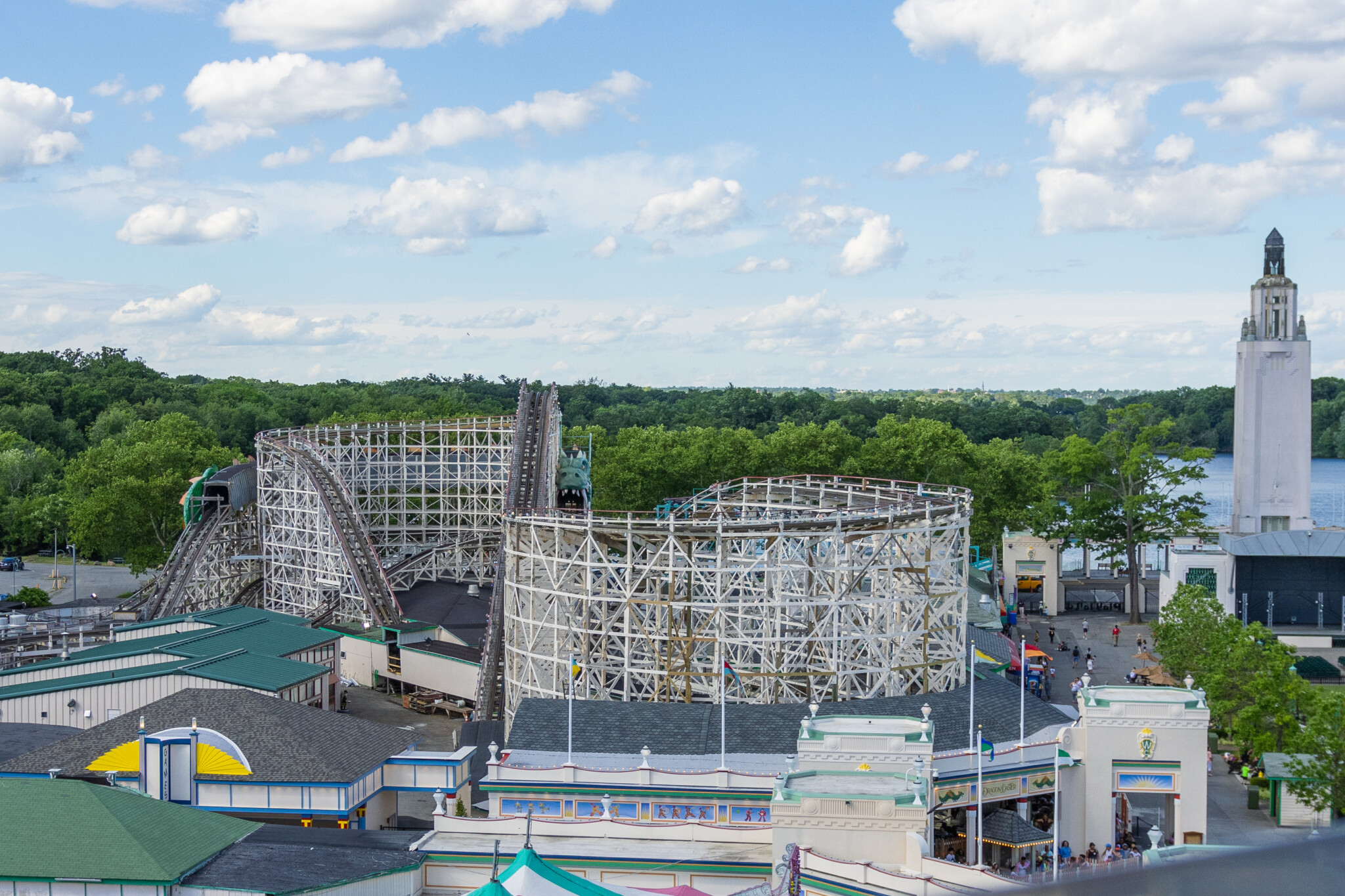 (PHOTO: Playland's historic Dragon Coaster turns 95 this year. Credit: Alex Lee)