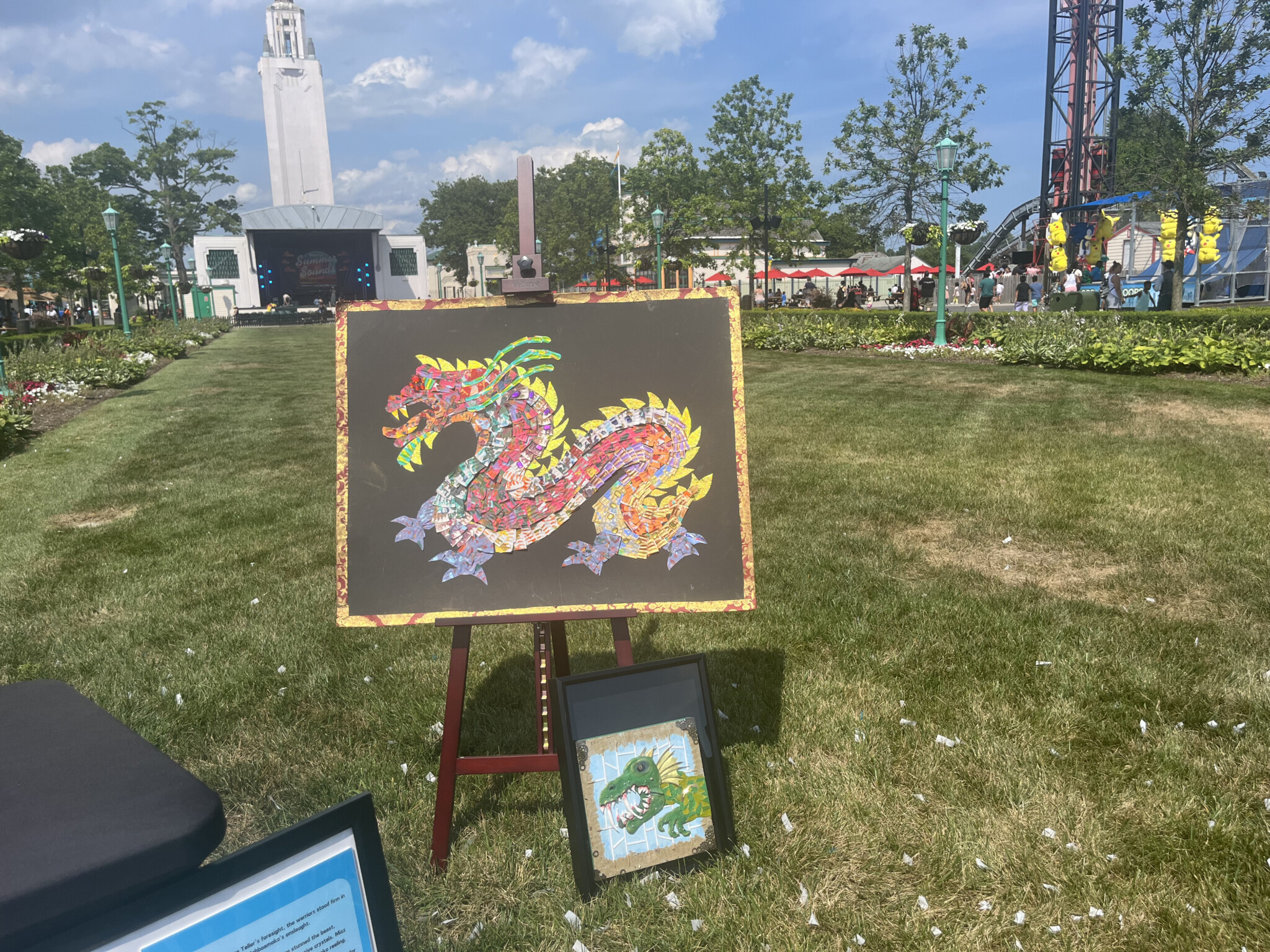 (PHOTO: Dragon-themed artwork adorned the lawn at Playland over the weekend.)