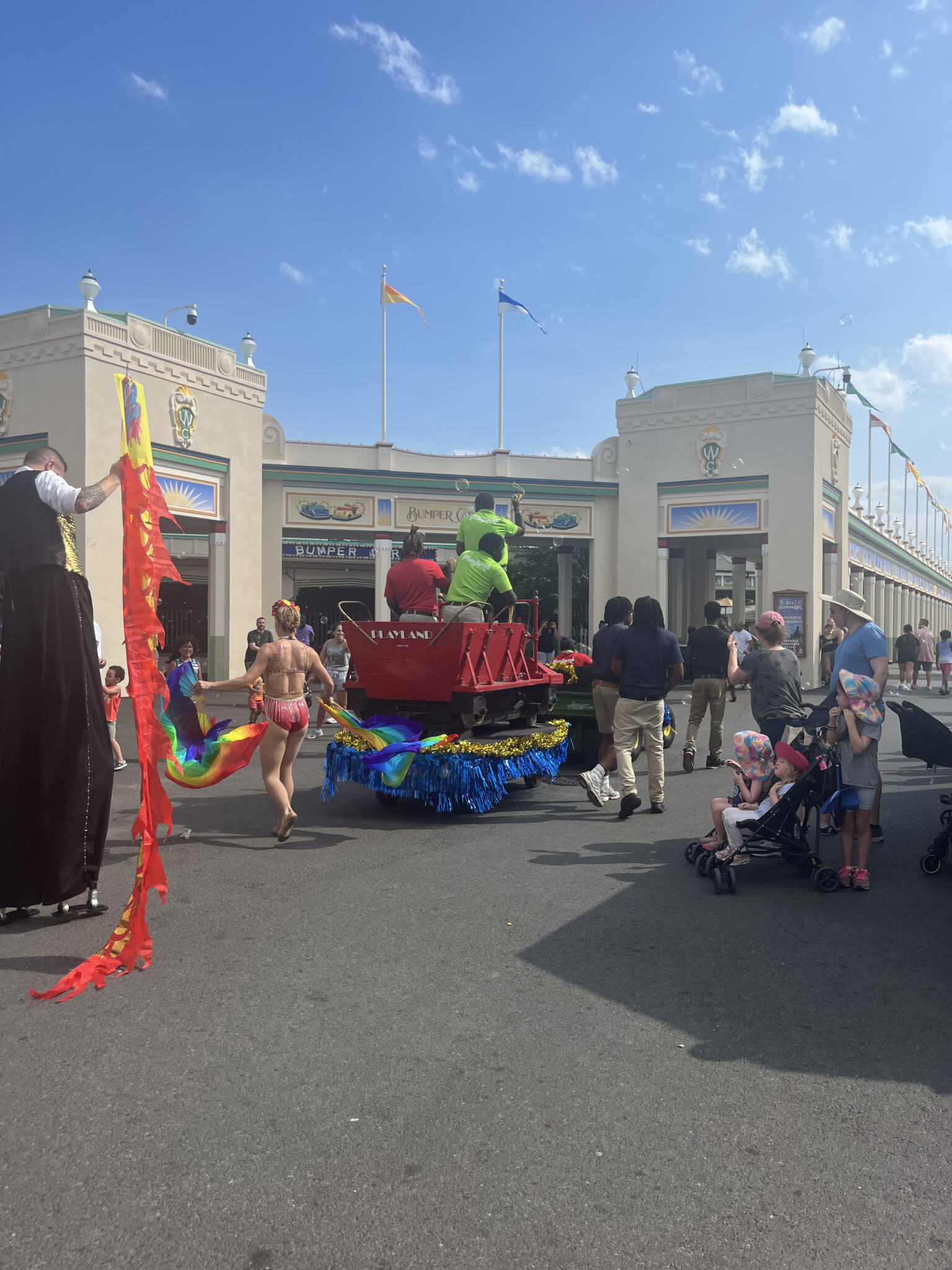 (PHOTO: Playland held parades to celebrate the Dragon Coaster's birthday on both Saturday 7/20 and Sunday 7/21.)