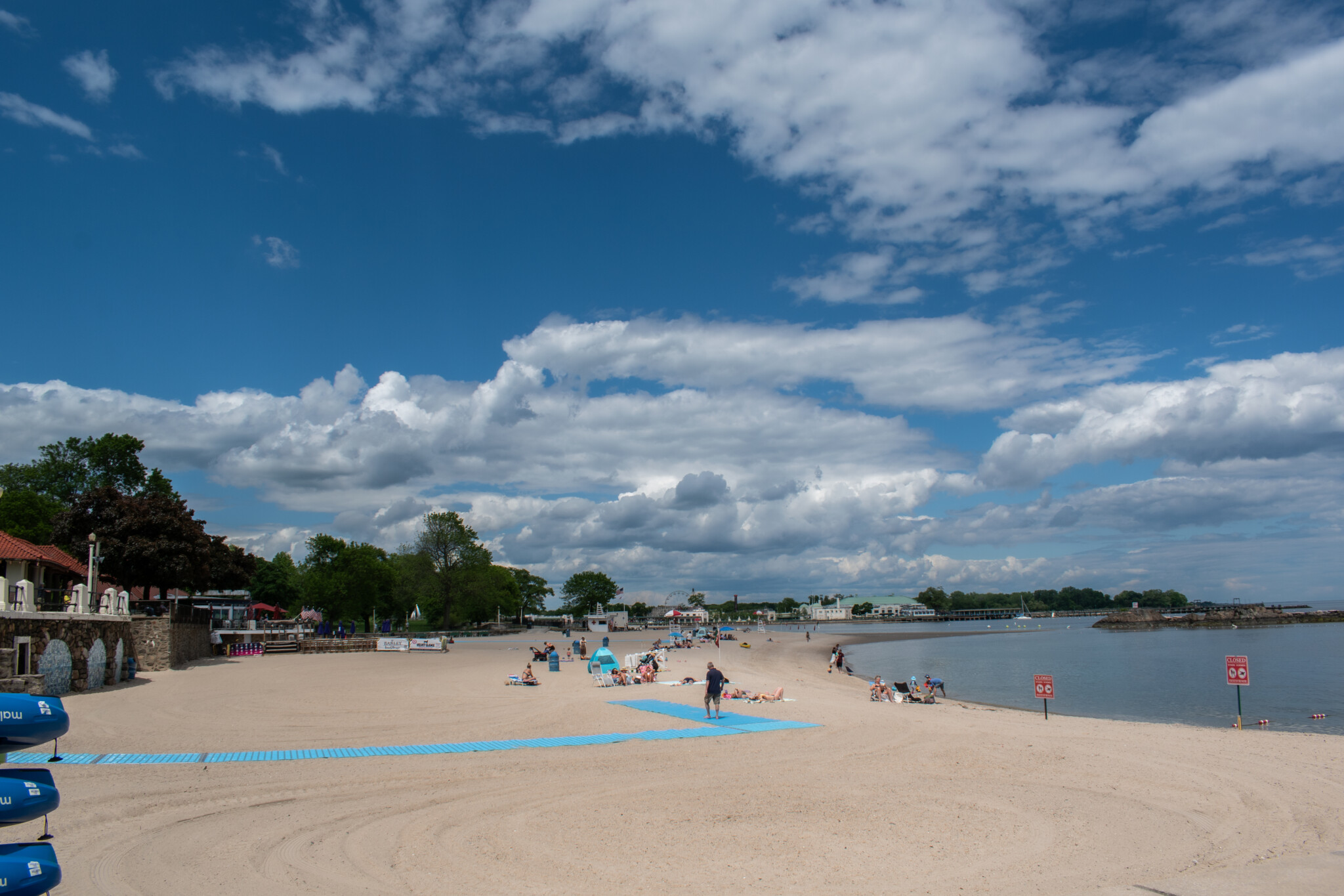 (PHOTO: Rye Town Park Beach is now free for local residents on Tuesdays through the end of August. Credit: Tilman Oberbannscheidt.)