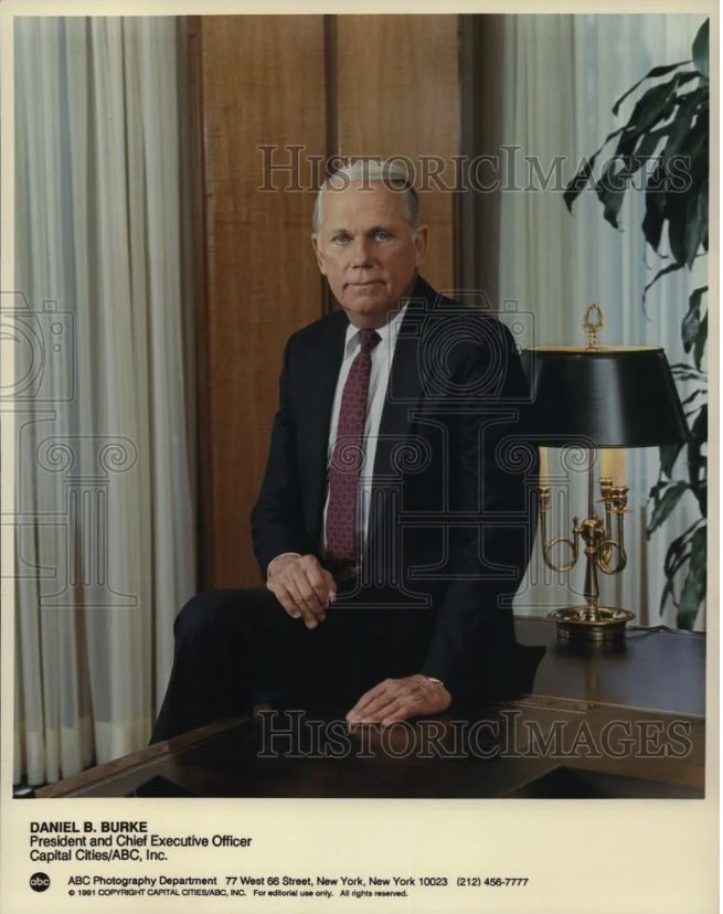 (PHOTO: A 1991 press photo handout of Daniel B. Burke when he was president and CEO of Capital Cities ABC Inc., being sold by Historic Images.)