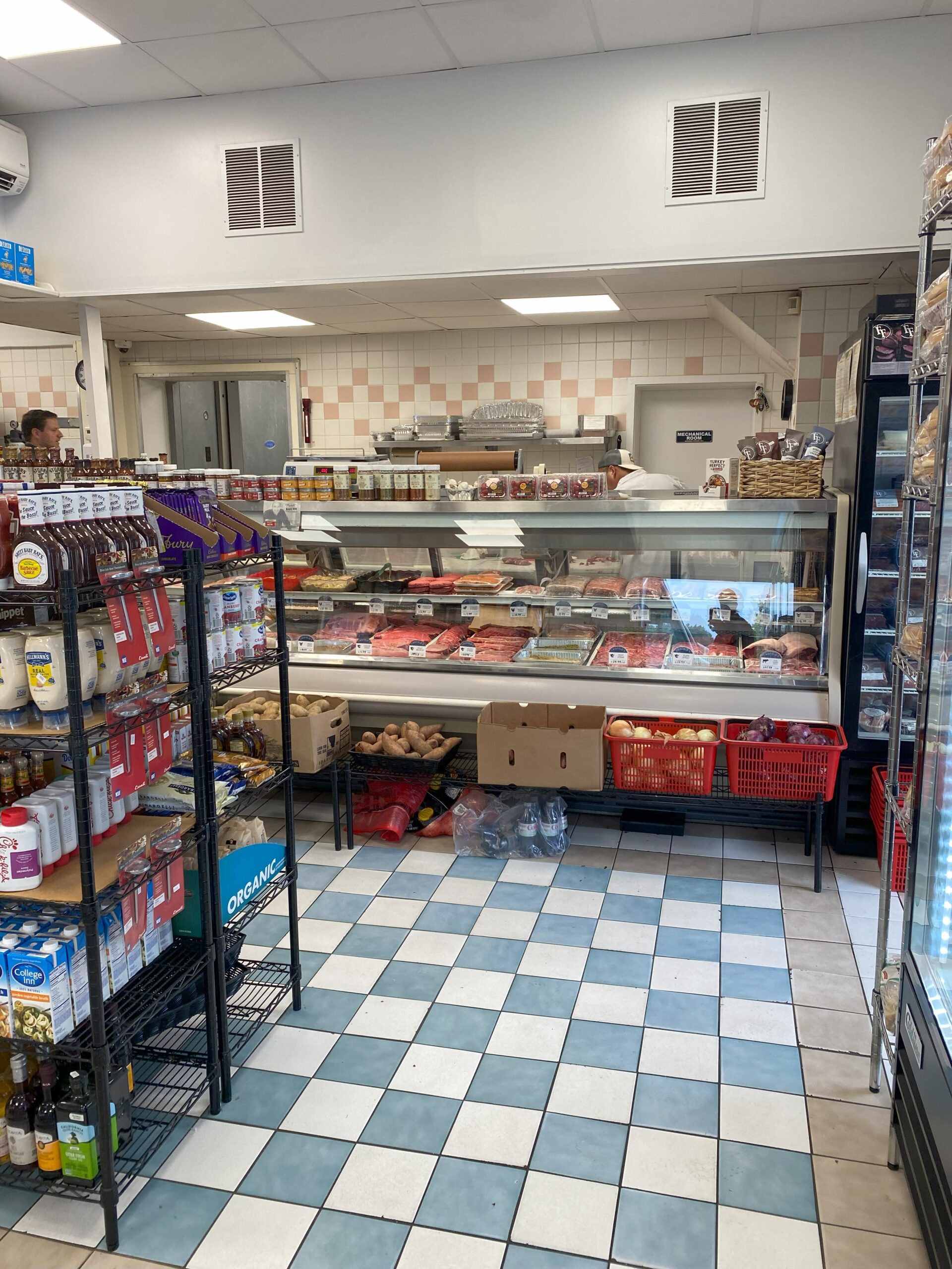 (PHOTO: The meats (and other items for sale) at Crisfield's Prime Meats.)