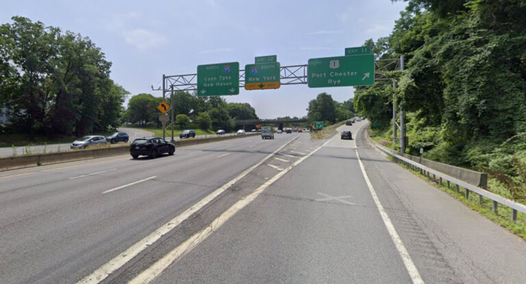 (PHOTO: Interstate 287 approaching the City of Rye, New York.)