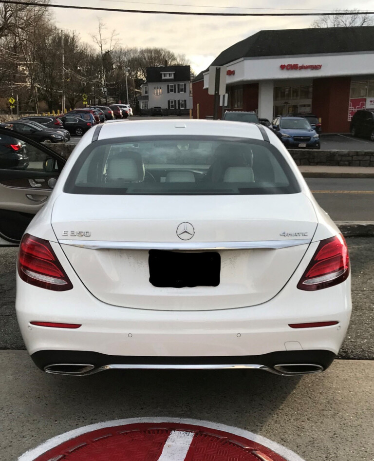 (PHOTO: The victim of a Facebook Marketplace scam unknowingly purchased this stolen 2020 Mercedes Benz E350 for $24,000 cash. Rye PD arrested Nygel Joseph, age 28, of Mount Vernon, for Grand Larceny 3rd degree a class D Felony, in connection with the scam.)