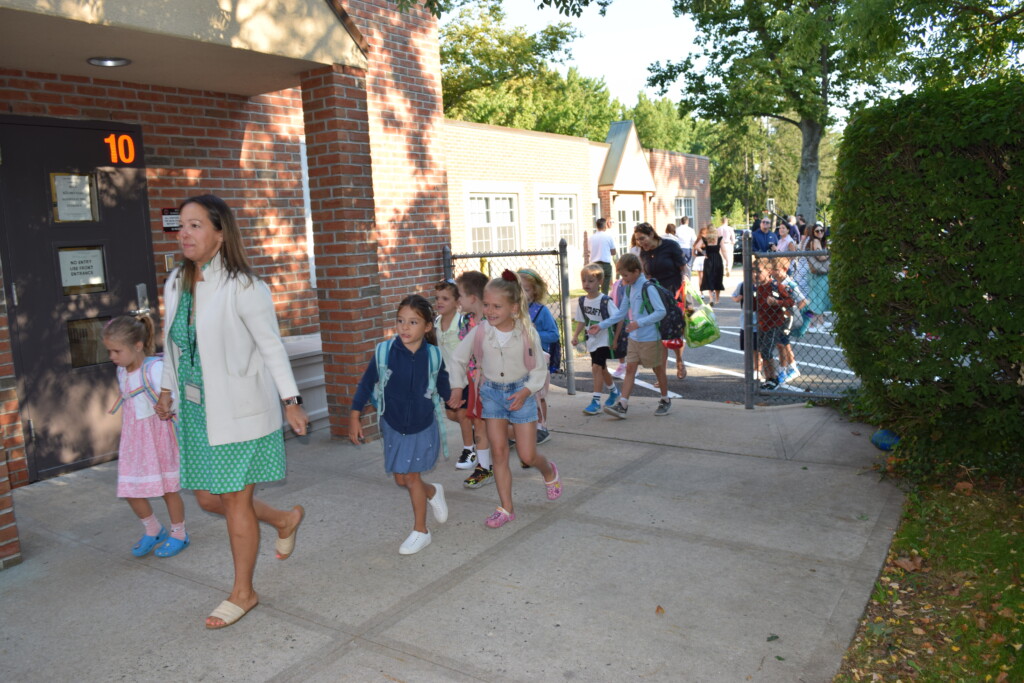 (PHOTO: The first day of school at Midland Elementary School, September 3, 2024 with teacher Lisa Lanza. Contributed: RCSD.)