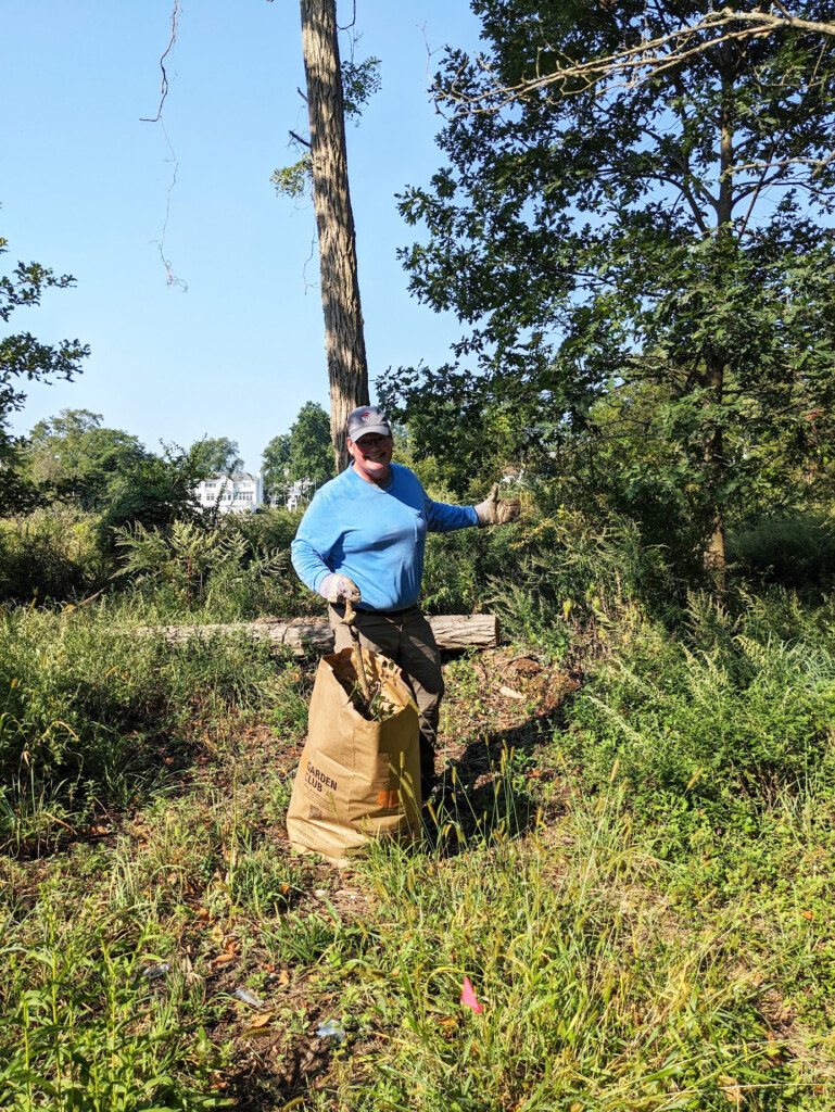 (PHOTO: Keeping It Clean at the Bird Homestead & Meeting House Conservancy on Saturday, September 14, 2024: Bill Eggers.)