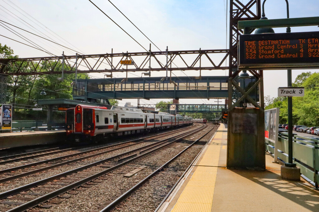 (PHOTO: The Metro North train station in Rye, New York. File photo. Credit: Sierra Desai.)