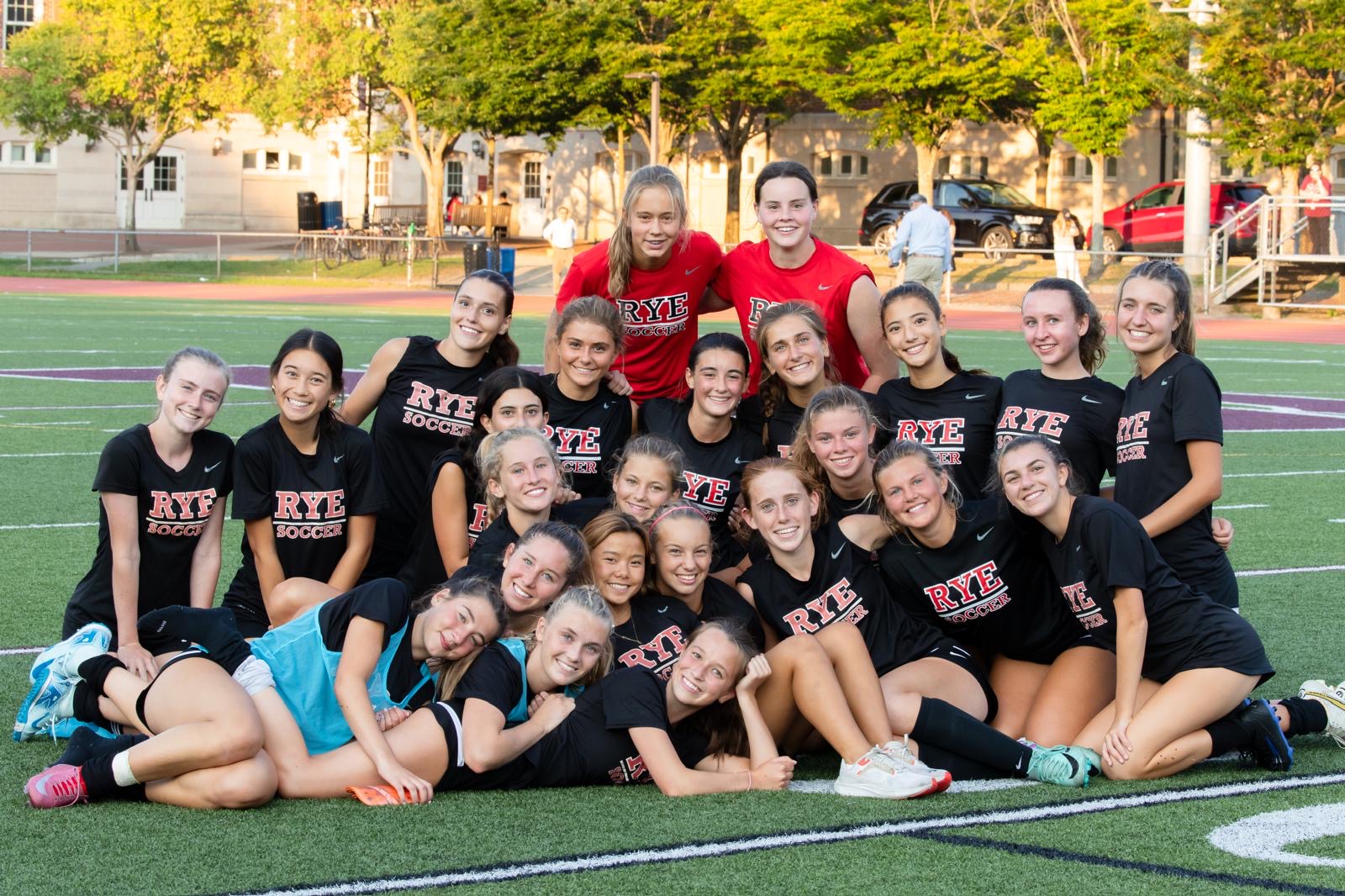 (PHOTO: Girls Soccer improved to 2-0 with a clean sheet victory against Monroe-Woodbury to win their side of the NYS HOF tournament.)