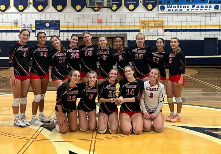 (PHOTO: The Rye Volleyball Team finished 2nd place at the Walter Panas Tournament over the weekend.)