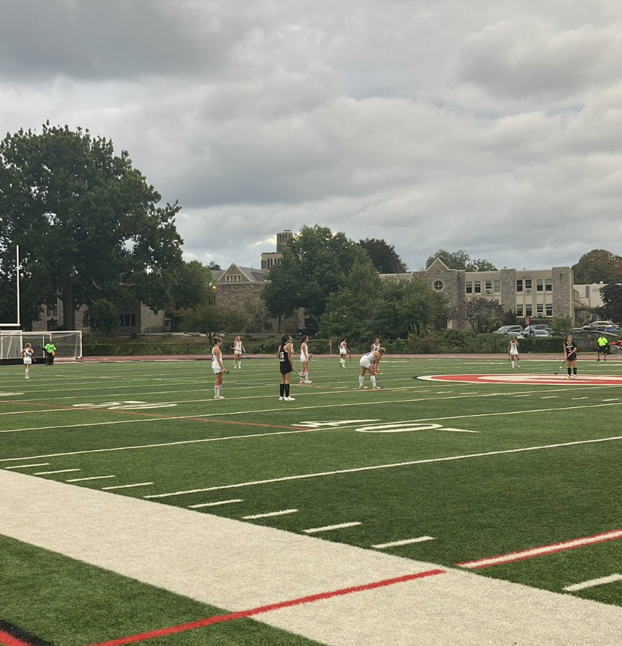 (PHOTO: Rye Field Hockey at Nugnt Stadium on Monday. They defeated Scarsdale 6-0.)