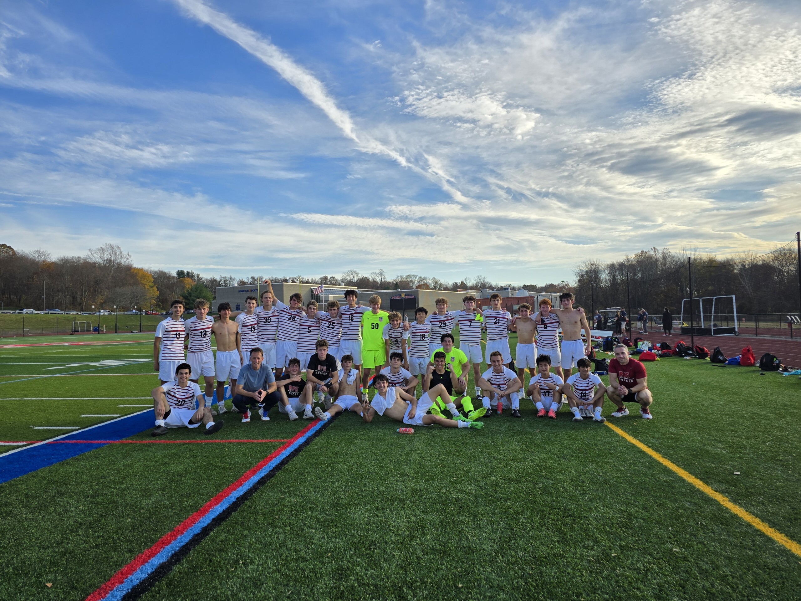 (PHOTO: Rye Boys Varsity Soccer on Thursday, October 31, 2024 facing Byram Hills. Credit: Alvar Lee.)