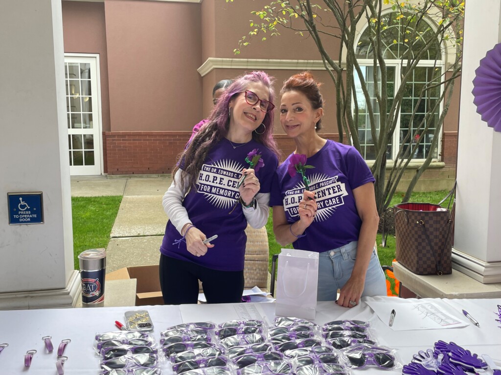 (PHOTO: The Osborn's Deb Garvin, marketing, and Christa Daniello, VP Sales, at the on campus Alzheimer’s Walk on Tuesday, October 1, 2024.)