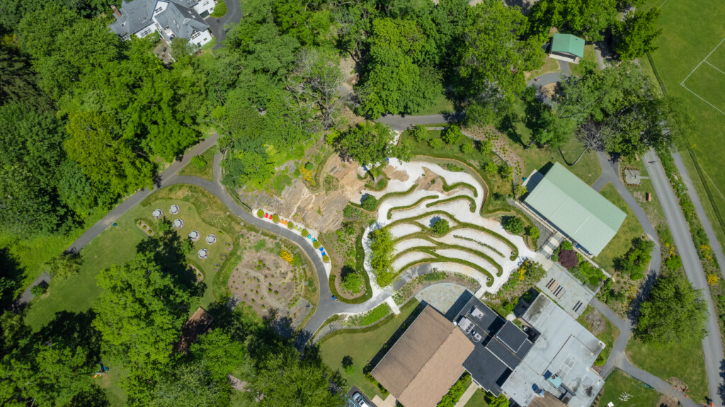 (PHOTO: Kim Eierman of EcoBeneficial designed and oversaw the installation of native plant beds for The City of Rye at Rye Recreation at 281 Midland Avenue. Credit: Alex Lee.)