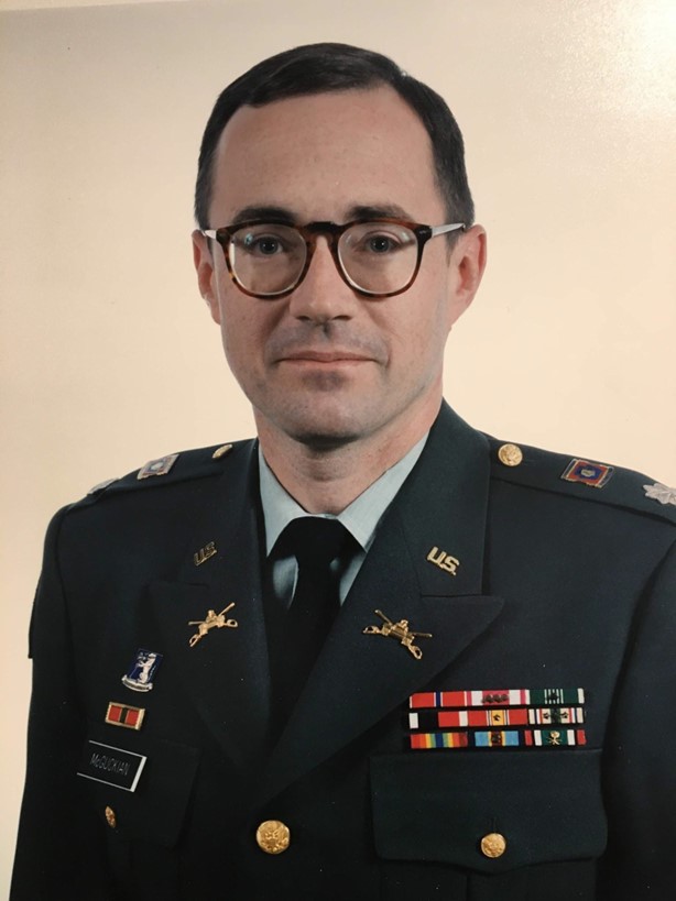 (PHOTO: US Army veteran and Milton Road resident Dennis M. McGuckian - official photo, 1992. Lieutenant Colonel.)