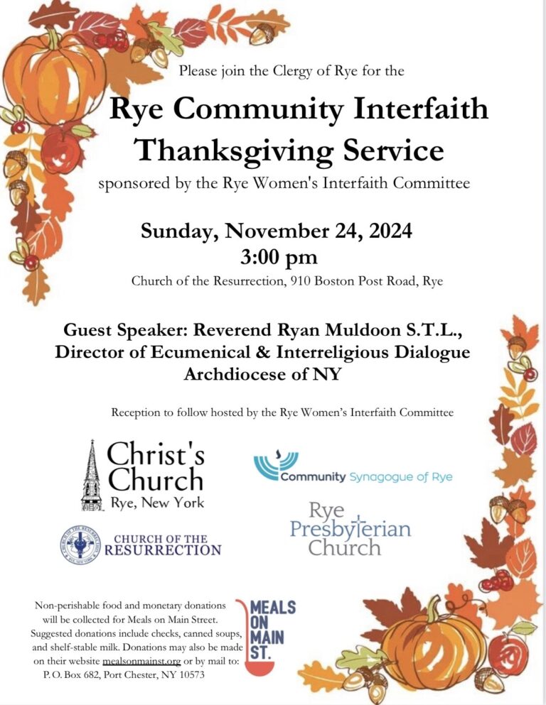 Rye Interfaith Thanksgiving Service