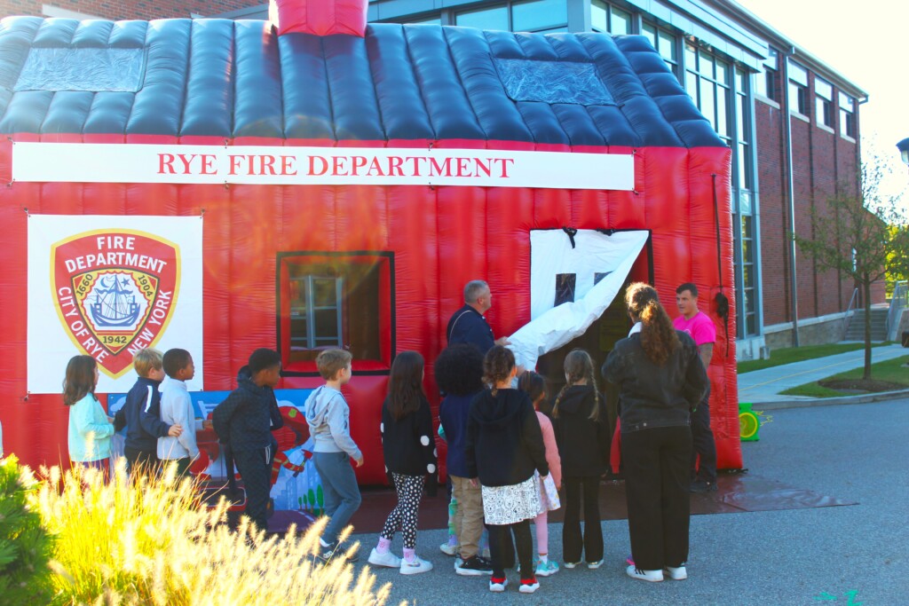 (PHOTO: Rye FD held and open house on Sunday, October 6, 2024 during fire prevention week. The event featured a new inflatable safety house. Contributed.)