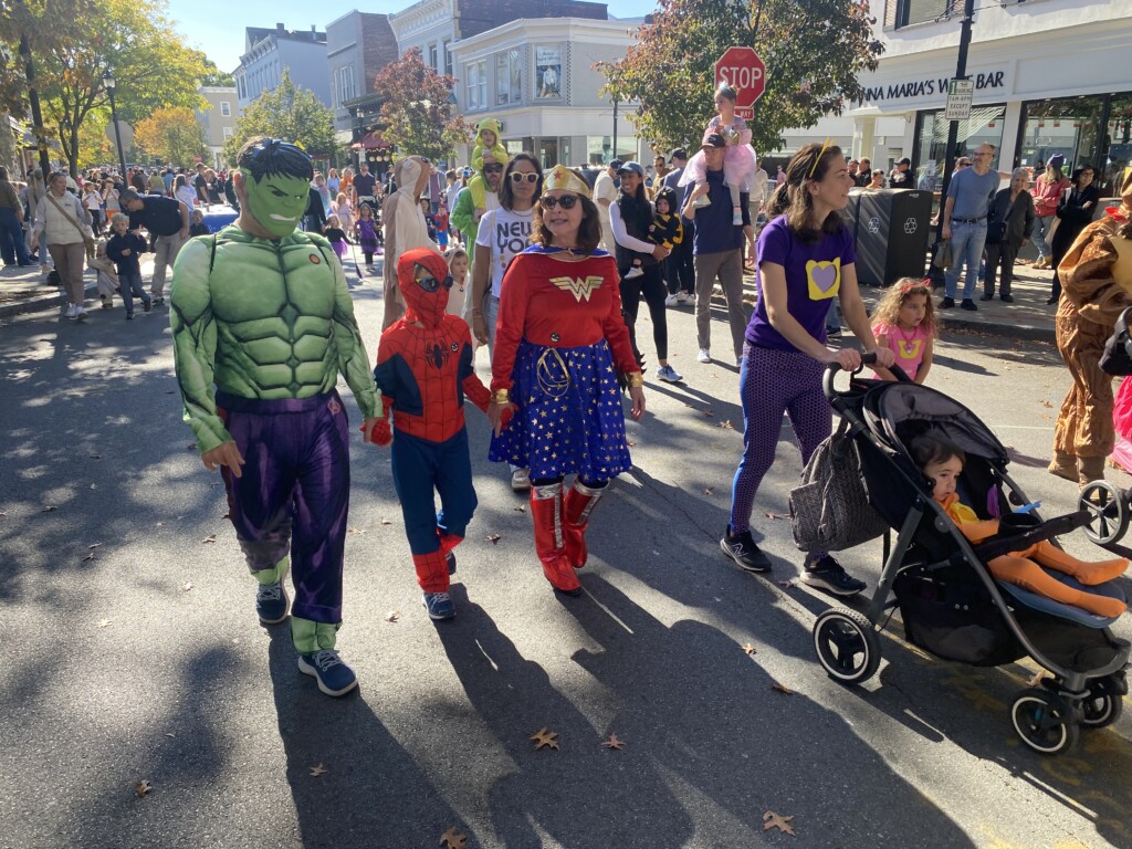 (PHOTO: The 71st annual 2024 Halloween window painting in downtown Rye on October 20, 2024.)