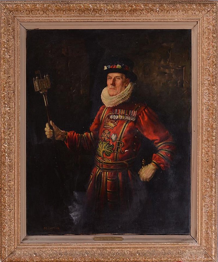 (PHOTO: Molly Gurion, portrait of Chief Warder of the Tower of London. Source: Invaluable Auctions.)