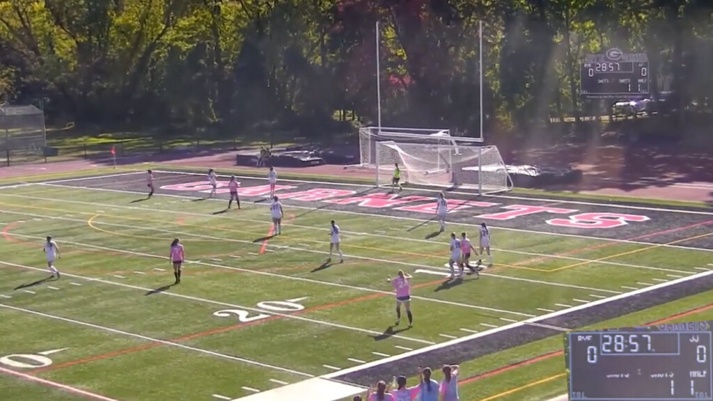 (PHOTO: Rye Girls Varsity Soccer player Charlotte Keenan scored for the Garnets with a beautiful left foot shot at the 24 minute mark at Saturday's game versus John Jay East Fishkill.)