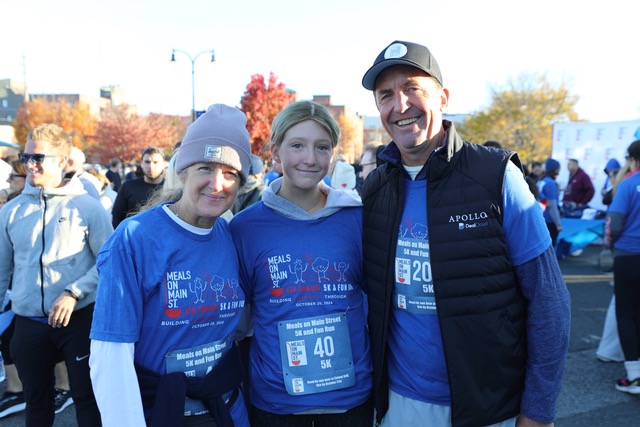 (PHOTO: The 4th Annual MOMS 5k and Family Fun Run took place in Port Chester on Sunday, October 20, 2024. Gretchen, Amaryn & Craig Farr at the 5k.)