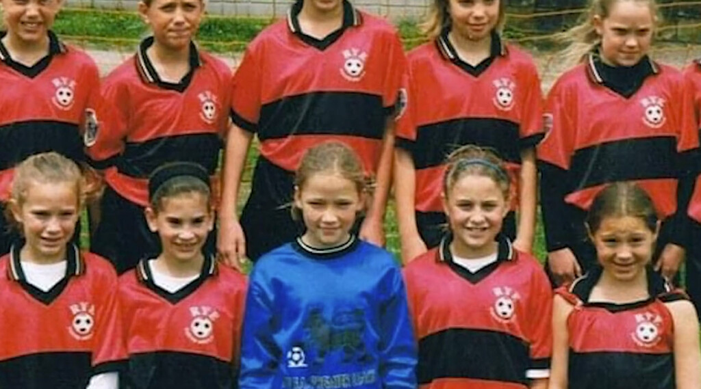 (PHOTO: Tatiana Saunders playing Rye Youth Soccer. YouTube / Durham Women FC.)