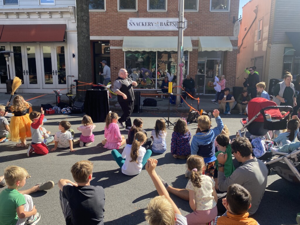 (PHOTO: The 71st annual 2024 Halloween window painting in downtown Rye on October 20, 2024.)