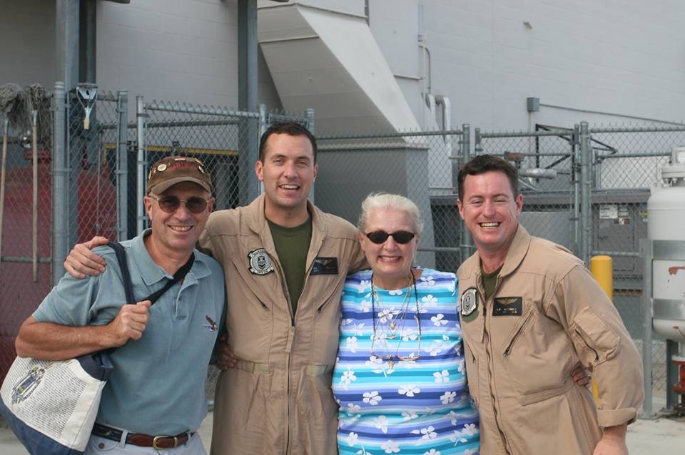 (PHOTO: US Marine Corps veteran and Bradford Avenue resident Tony Bancroft at the 2006 Deployment Homecoming at Marine Corps Air Station Miramar flight line in San Diego, California with his parents and flight doctor.)