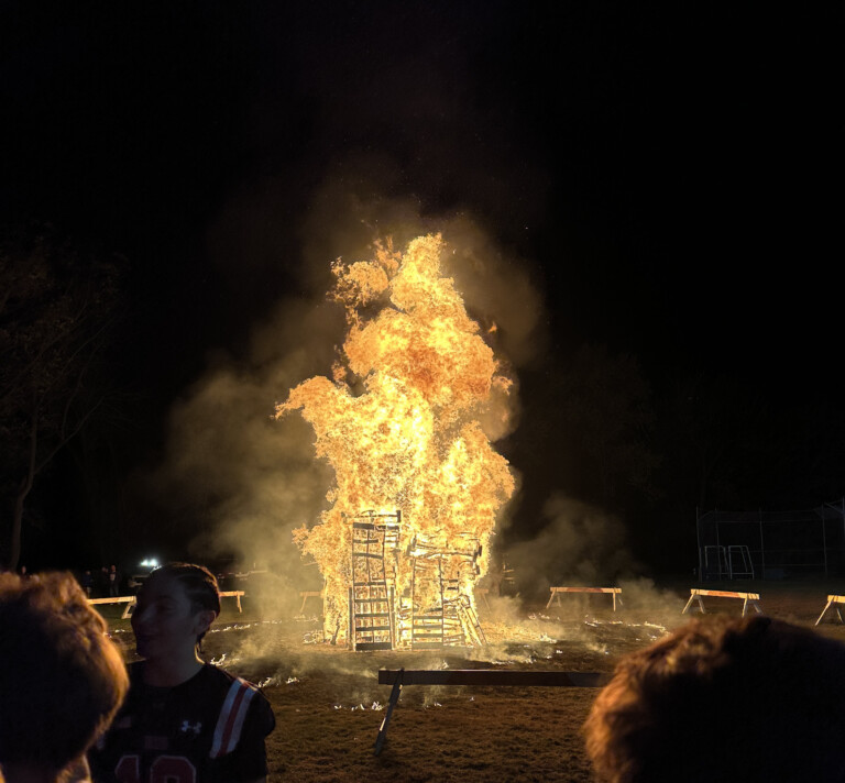 (PHOTO: The annual pre-Rye - Harrison Varsity football game pep rally and bonfire was held on Thursday, October 24, 2024.)