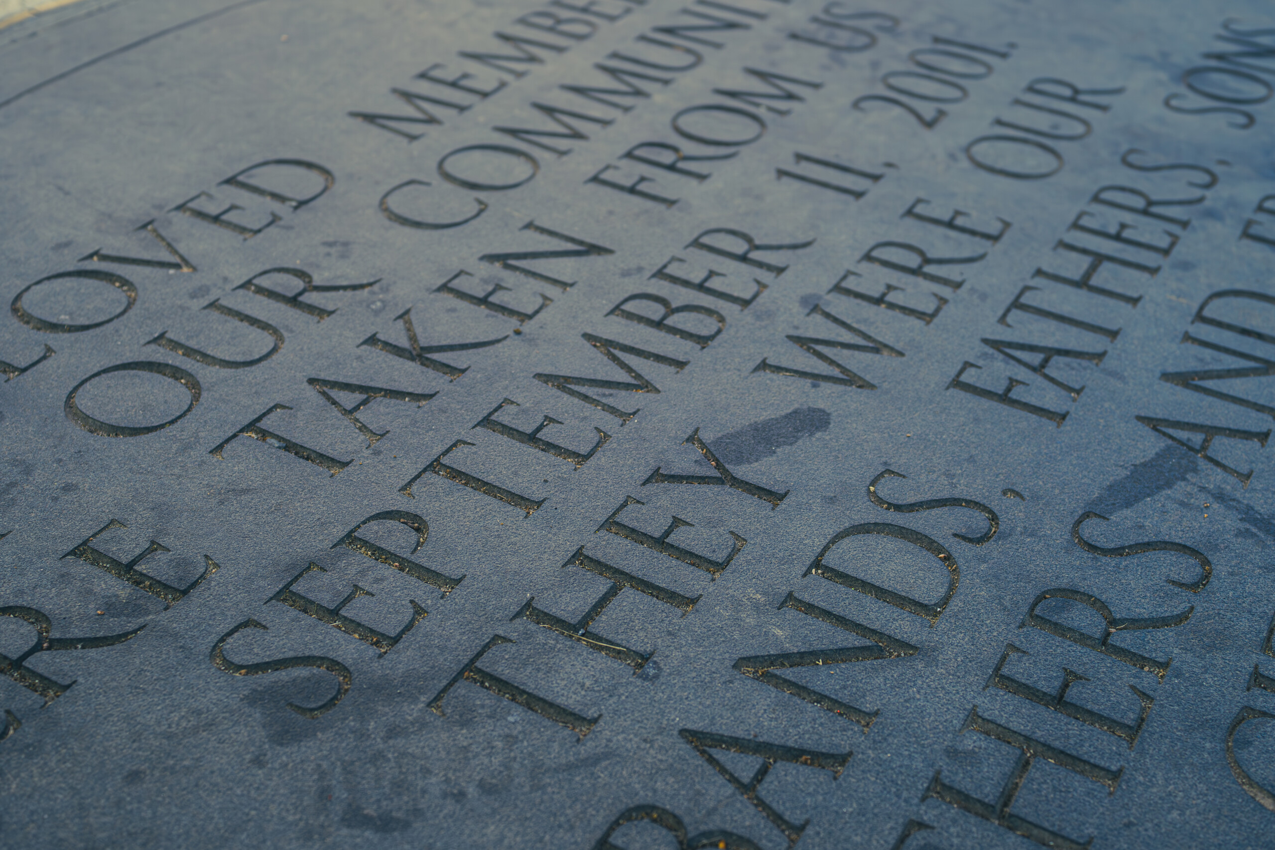 (PHOTO: Remembering Rye's Lost Loved Ones killed in the 9/11 attack. The 14 Rye residents are remembered inside the gazebo on the Village Green. By Stacey Massey, author of Fall in Love with Rye.)