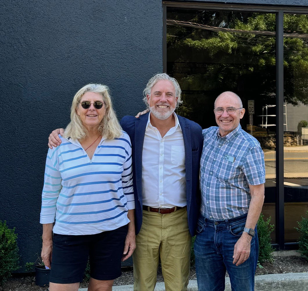 (PHOTO: Meals on Main Street COO Denise Cypher, Executive Director Jon Haseltine and Board President Sam Dimon. Contributed.)