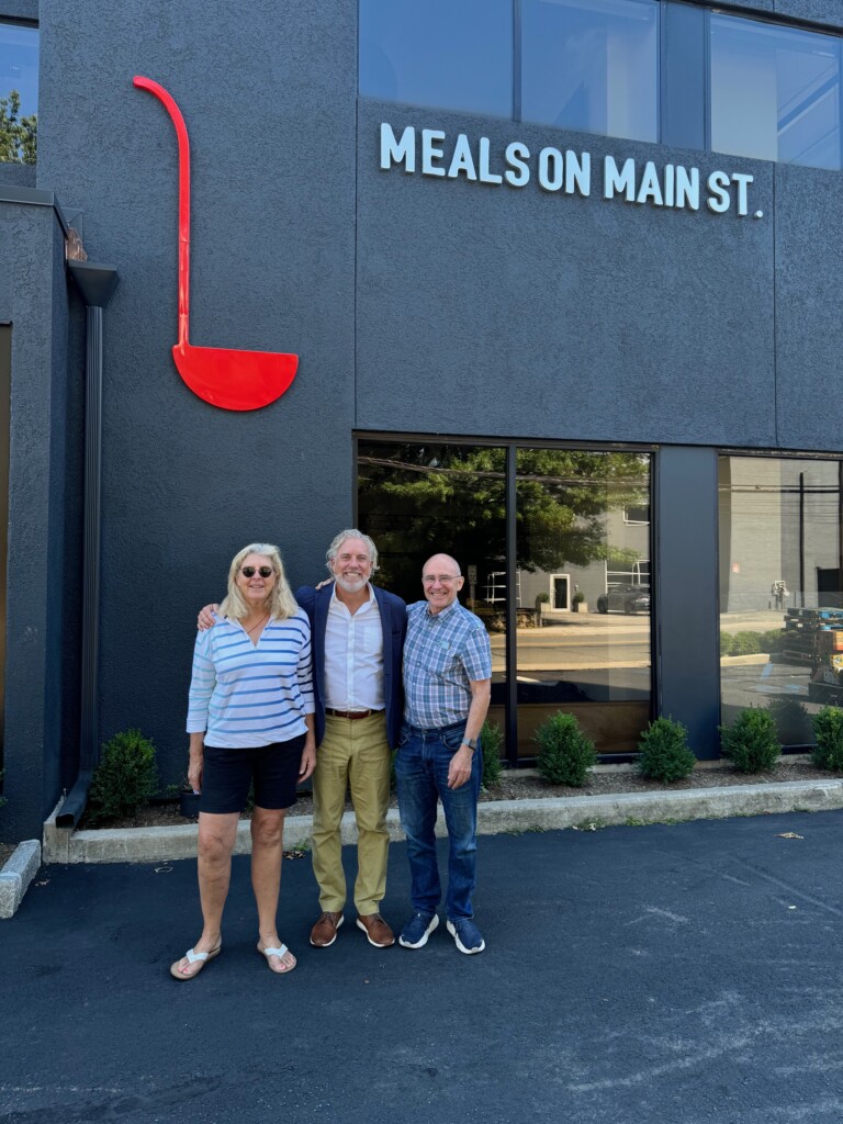 (PHOTO: Meals on Main Street COO Denise Cypher, Executive Director Jon Haseltine and Board President Sam Dimon. Contributed.)