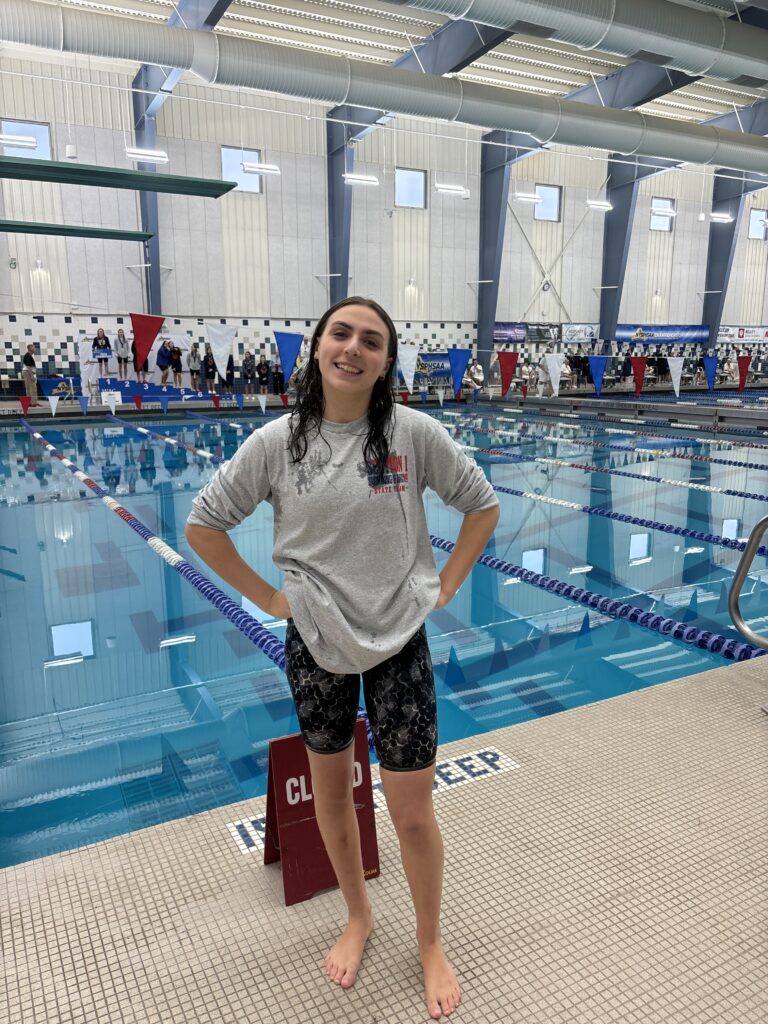 (PHOTO: Rye - Rye Neck - Blind Brook Swimming and Diving Head Coach Katie Konopka named senior Kayla Lombardo as her team's 2024 MVP.)