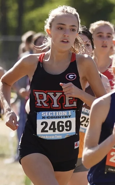 (PHOTO: Rye Varsity Cross Country Head Coach Bryan Johnson has named junior Lily Oberbannscheidt his 2024 MVP on the girls side.)