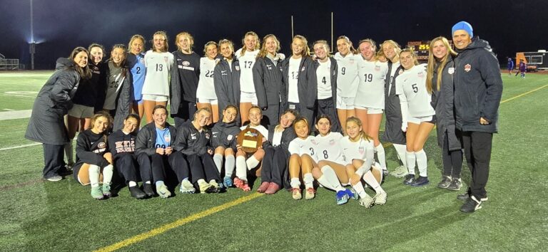 (PHOTO: Rye Girls Varsity Soccer is headed to the New York State final four tournament looking for a repeat of 2023. Credit: Alvar Lee.)