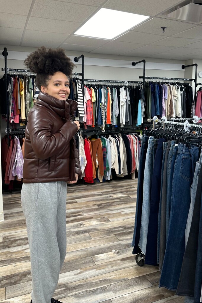 (PHOTO: A teen shopper in The Sharing Shelf's Teen Boutique. Contributed.)