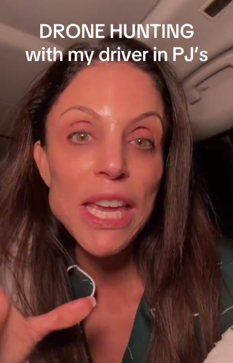 (PHOTO: Reality TV star and social media influencer Bethenny Frankel talking about her Rye, New York drone sighting on TikTok, December 2024.)