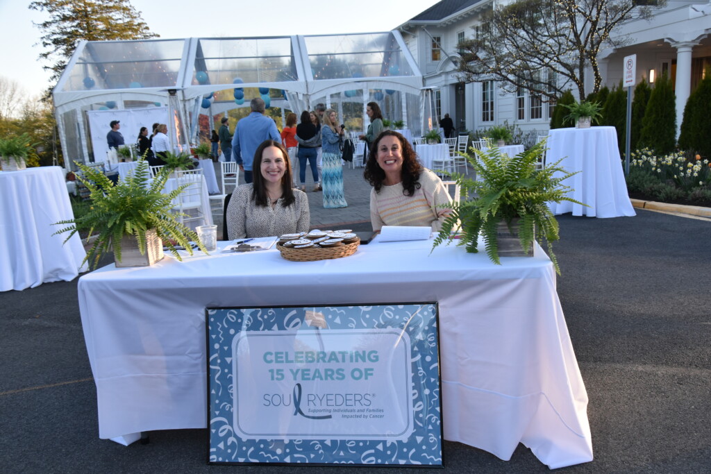 (PHOTO: Welcoming guests at the Celebrate Soul Ryeders event (L to R): Stacy Weissberg and Rachel Felenstein. Contributed.)