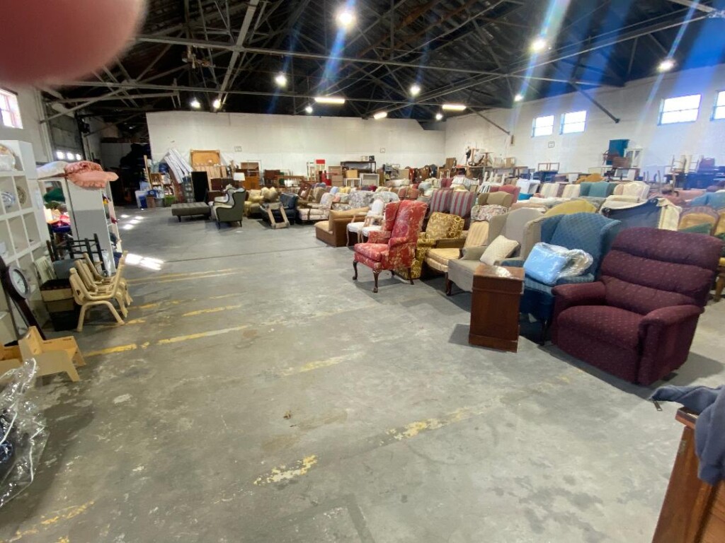 (PHOTO: Furniture Sharehouse's warehouse at Westchester County Airport. Donations are collected and then made available to those facing furniture poverty. Contributed.)