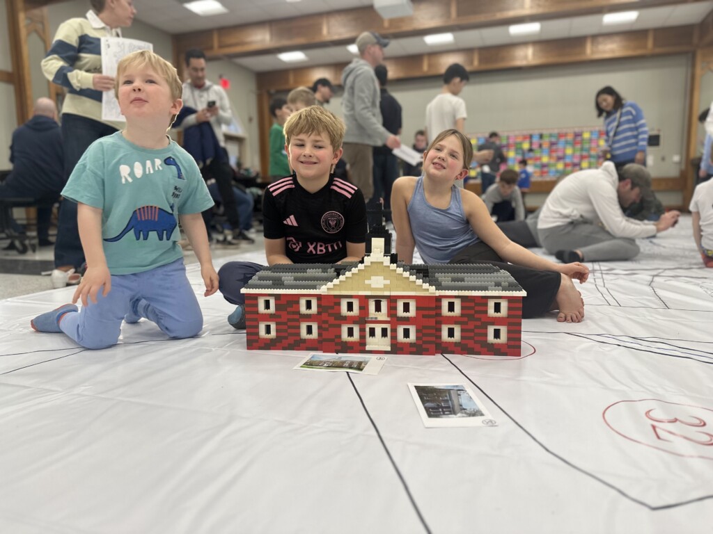 (PHOTO: Building Rye history with Legos at the Rye Historical Society. Contributed.)