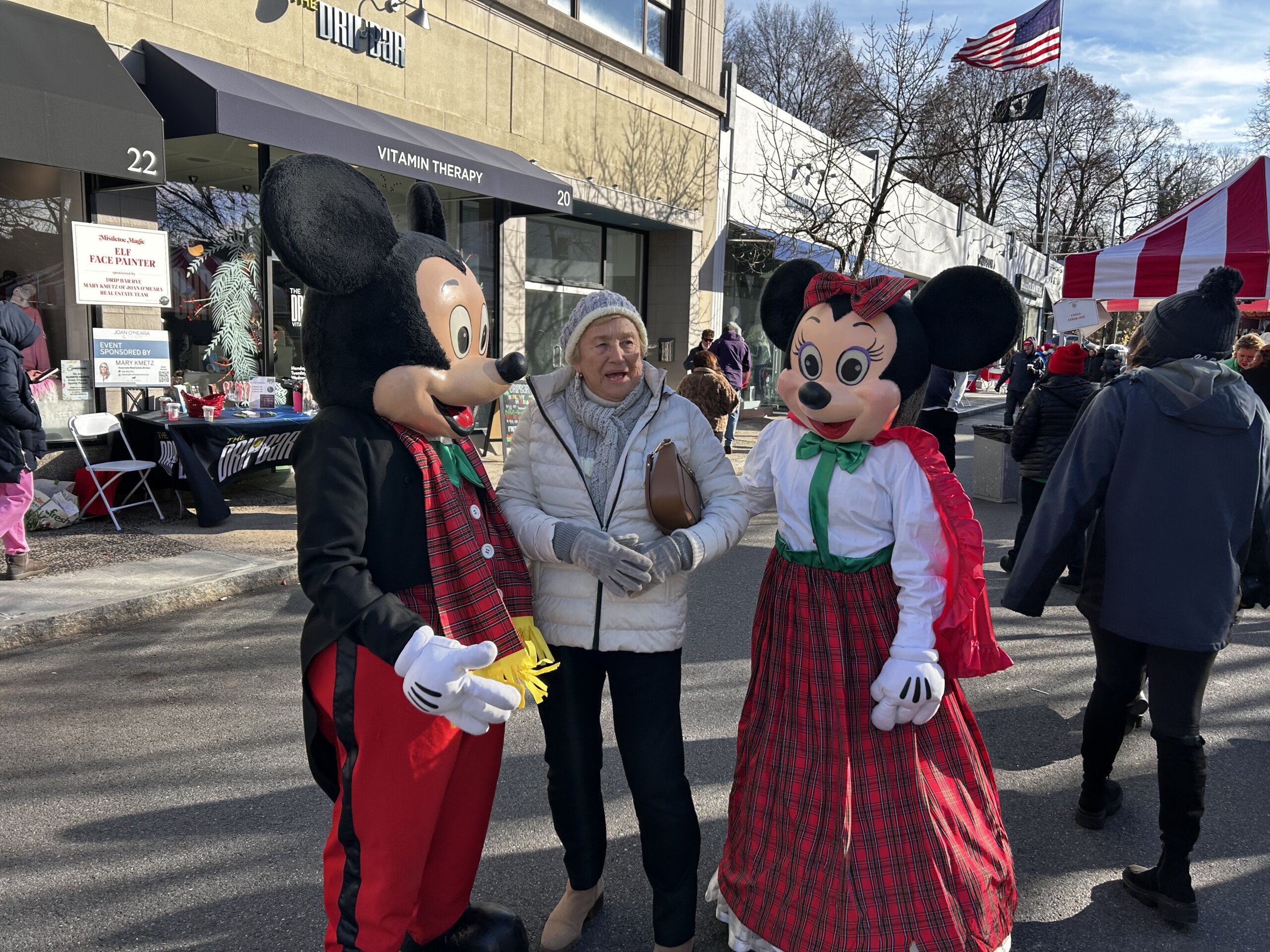 (PHOTO: Mickey and Minnie Mouse from Disney World paid a special visit to Mistletoe Magic to help celebrate the start of December.)