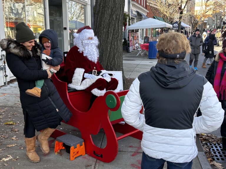 (PHOTO: Santa Claus visited Rye for the first time in 2024 at Mistletoe Magic. Not everyone was pleased to see the big man...)