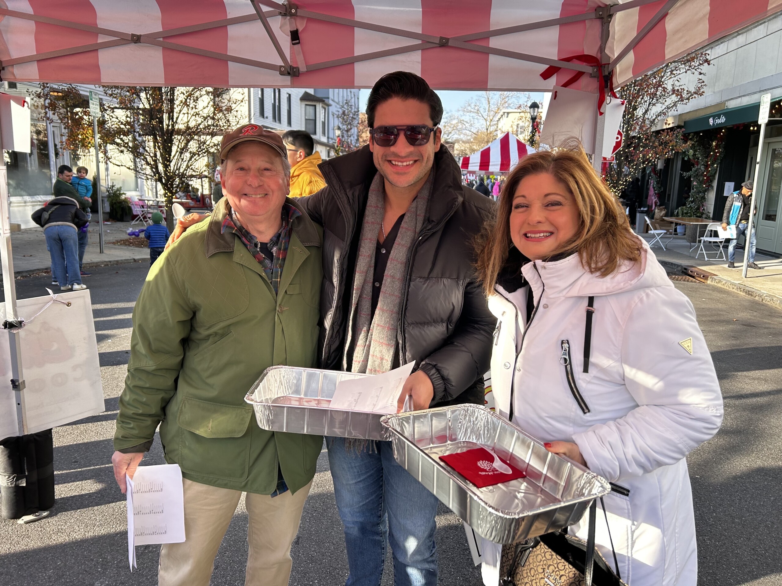 (PHOTO: Judges for the chili contest, L to R: State assemblyman Steve Otis, News 12 Reporter Richard Giacovas, News 12 Reporter Lisa LaRocca.)