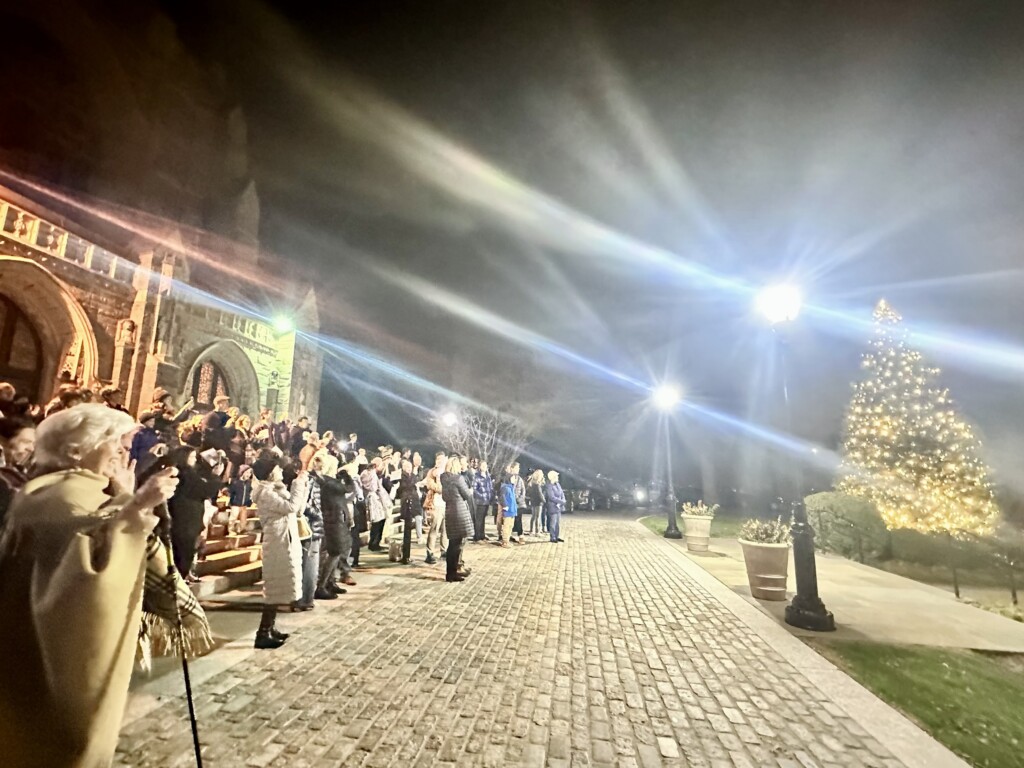 (PHOTO: The annual lighting of the Resurrection Church Christmas trees was held on Saturday, December 7, 2024. Contributed.)